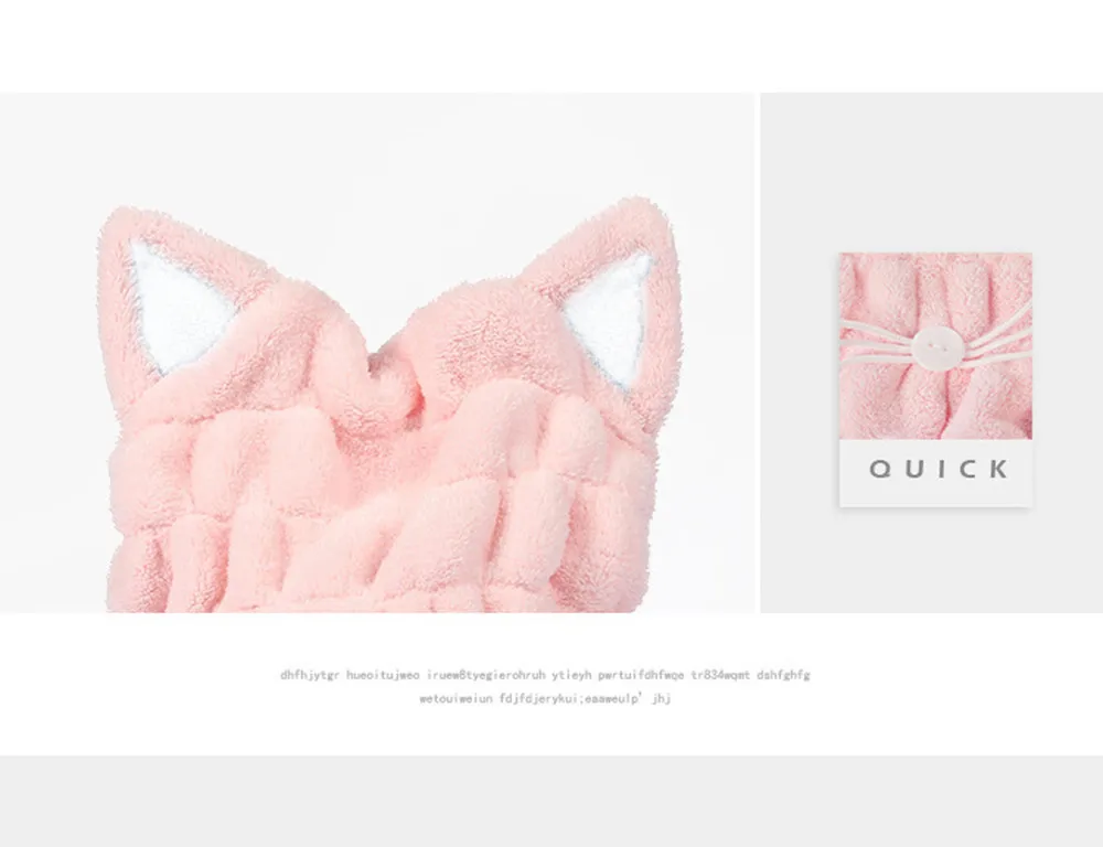 rapid drying hair towel Hair Turban Quickly Dry Hair Hat Wrapped Towel Bathing Cap serviette microfibre cheveux #4c09 (4)