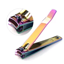 

High Quality Rainbow Nail Tips Clipper Cuticle Remover Machine Professional Nail Trimmer Trendy Toe Nail Tool