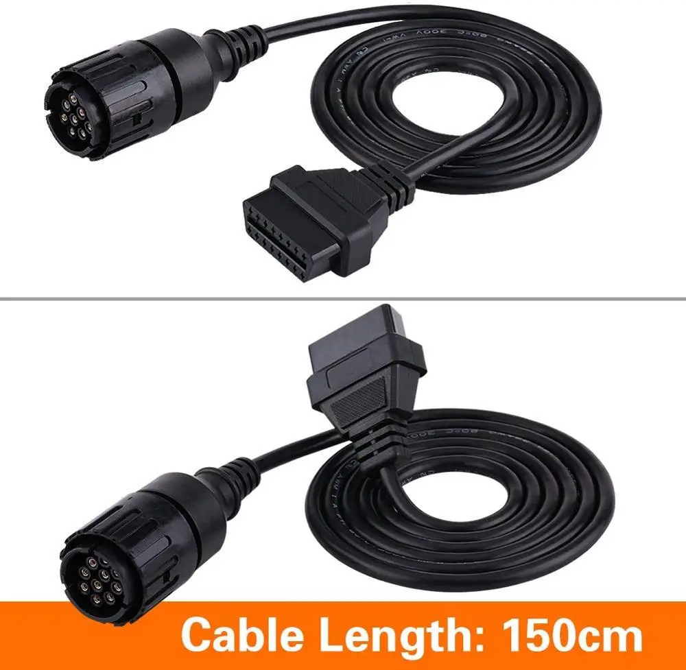 Диагностический кабель OBD2 10 16 контактов для BMW 1 5 м|diagnostic cable|cable for bmw16pin obd2 |