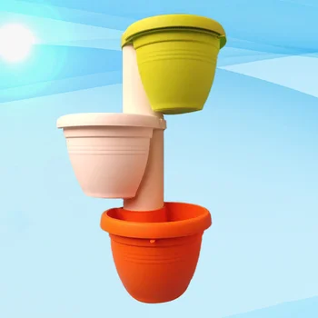 

3 Pcs Drain Pipe Flower Pots Tubs Gutter Downspout Flowerpot for Plants and Flowers (Size S)