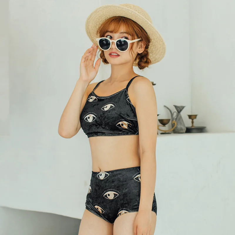 

Summer New Style Small qing xin wen quan Swimwear Korean-style Two-piece Swimsuits Slimming Large Size Small Bust Gathering Swim