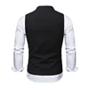 Black Stand Collar Mens Dress Vest Fashion Chic Slim Fit Sleeveless Vest Waistcoat Male Formal Business Dress Vests Gilet Homme ► Photo 2/6