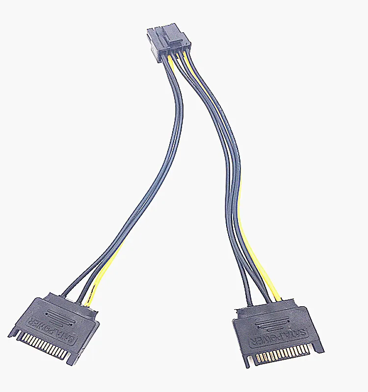 

Dual sata15p to 8p graphics power cord 8pin graphics power cord sata15pin to 8pin