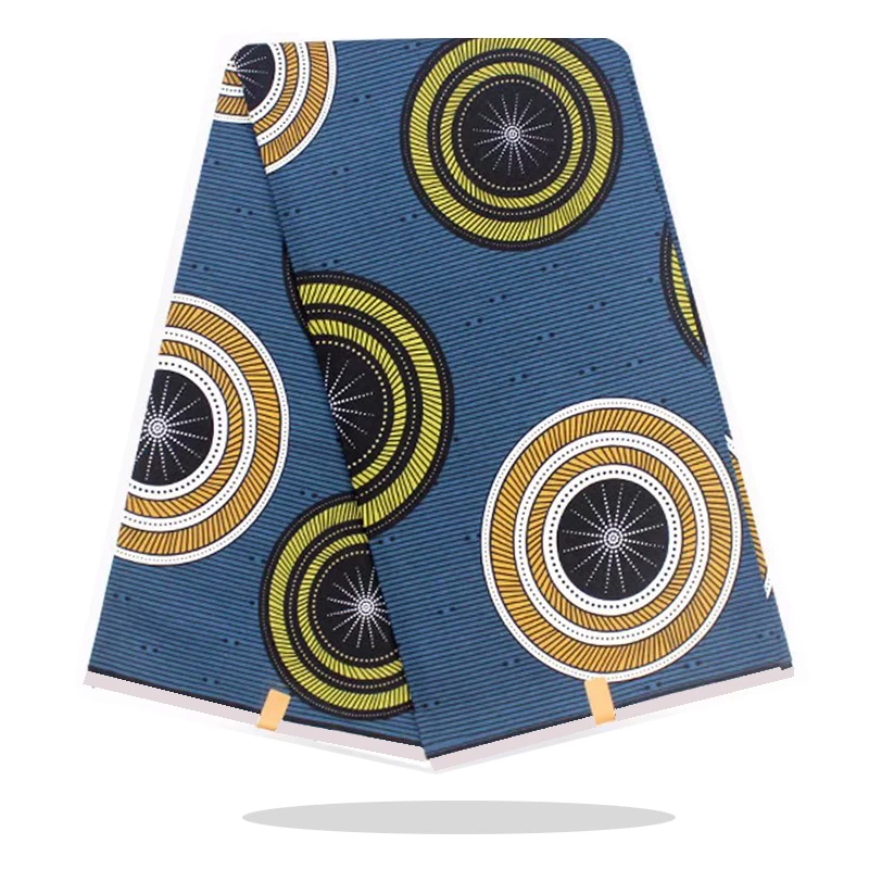 

Wedding Dress Sewing Material Veritable 100%High Quality Real Nigerian Style Wax Prints Cotton Fabric By The Yards RV10-06