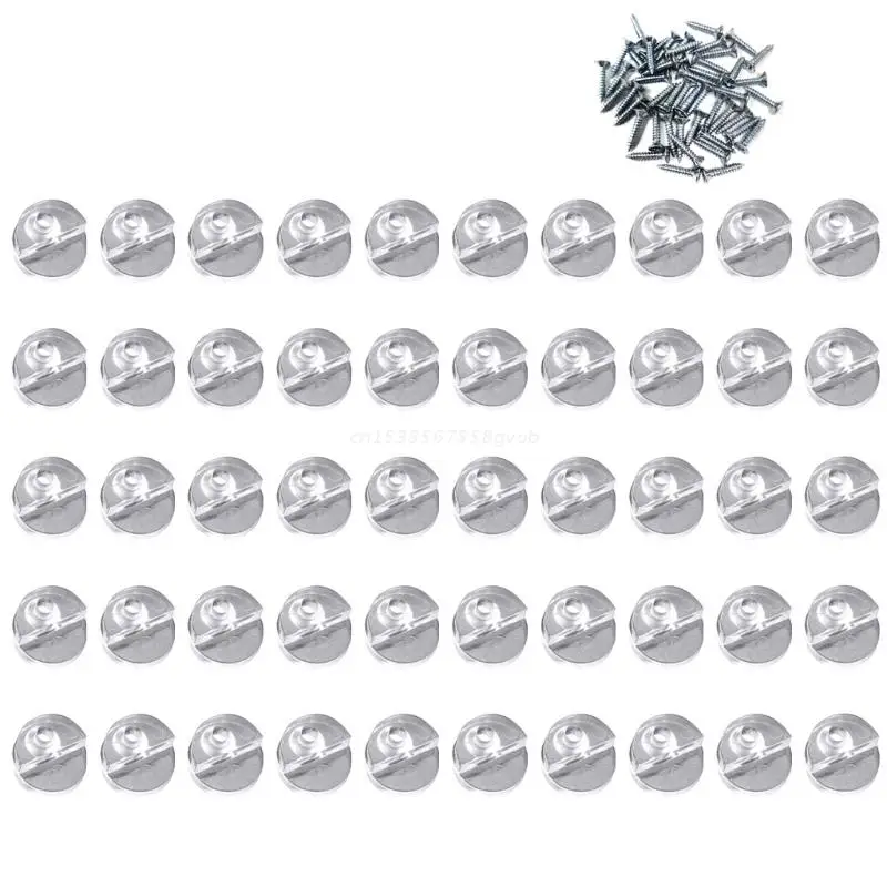 Free Shipping 50 Pcs Bathroom Mirror Hinger Fixed Accessories Advertising Plate Glass Clamp Clip Fitting | Обустройство дома