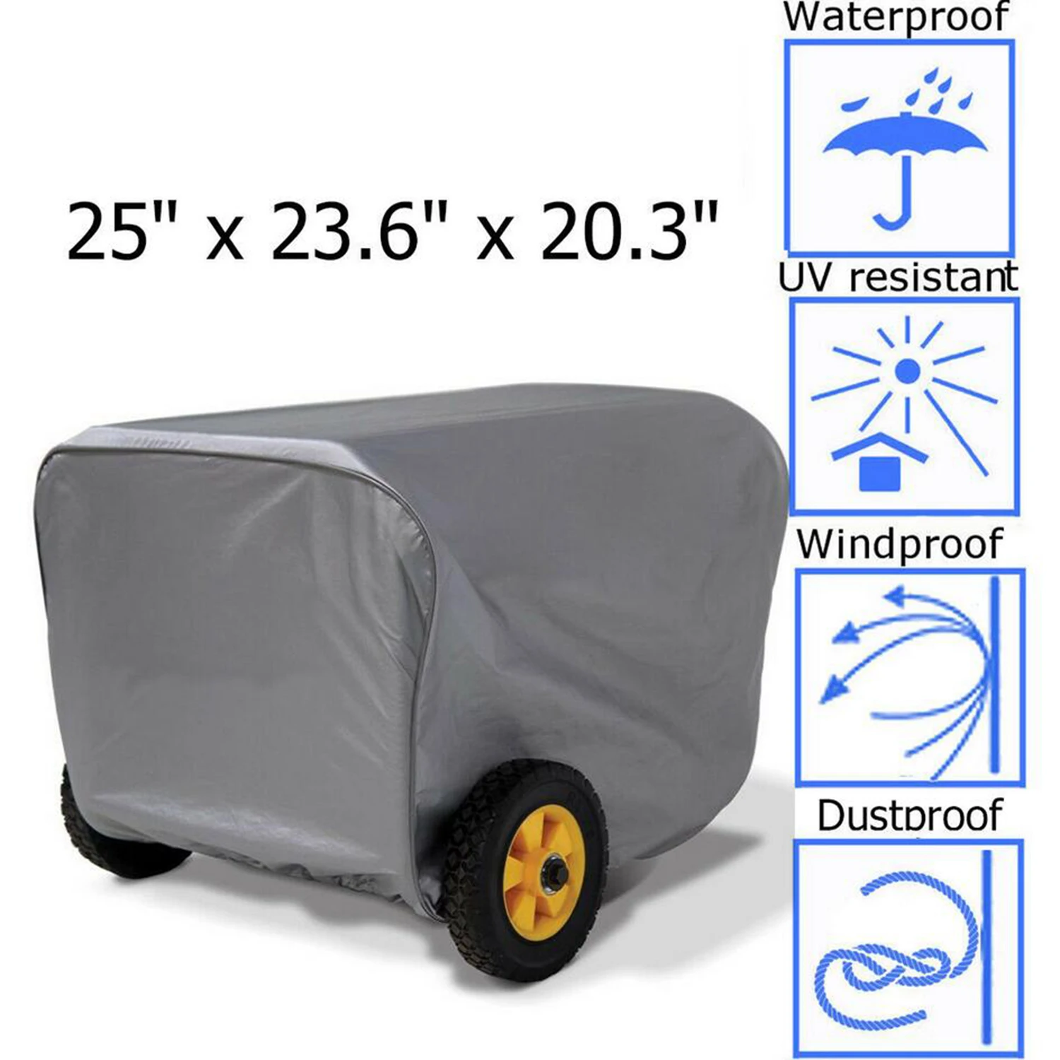 Waterproof Generator Cover Windproof All-Purpose Cover For Generator Dustproof Polyester Generator Protective Cover Supplies