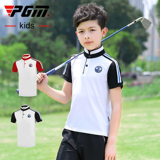 PGM abbigliamento da Golf magliette da ragazzo primavera estate per bambini  sport per bambini T-shirt moda manica corta top abiti da Golf - AliExpress