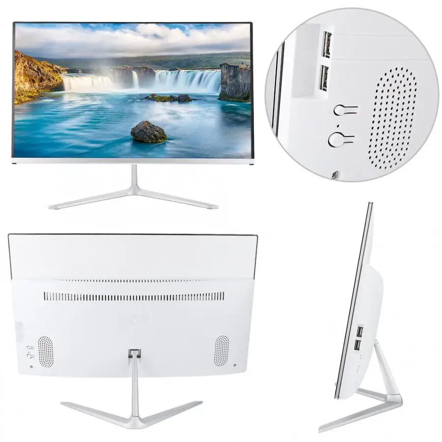 Plane K 21.5inch All In One Computer Desktop PC 4G+120GB For Normal Office J1900/13-330M/17-620M computer AU 100-240V