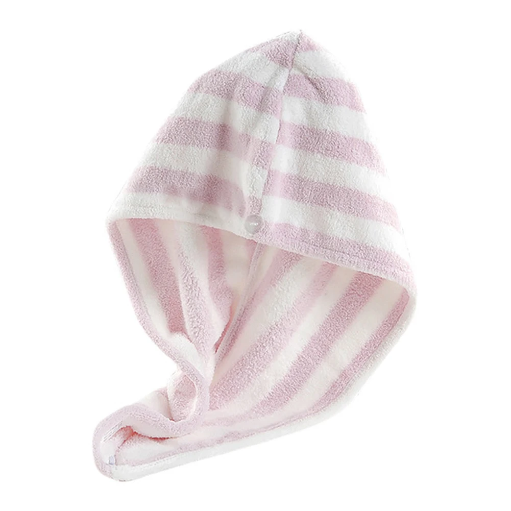 Уплотненное полотенце из микрофибры, супер впитывающая шапочка для душа, петля для пуговицы, для путешествий, дома, ванной, мягкая, быстро сохнет, универсальная Кепка для волос