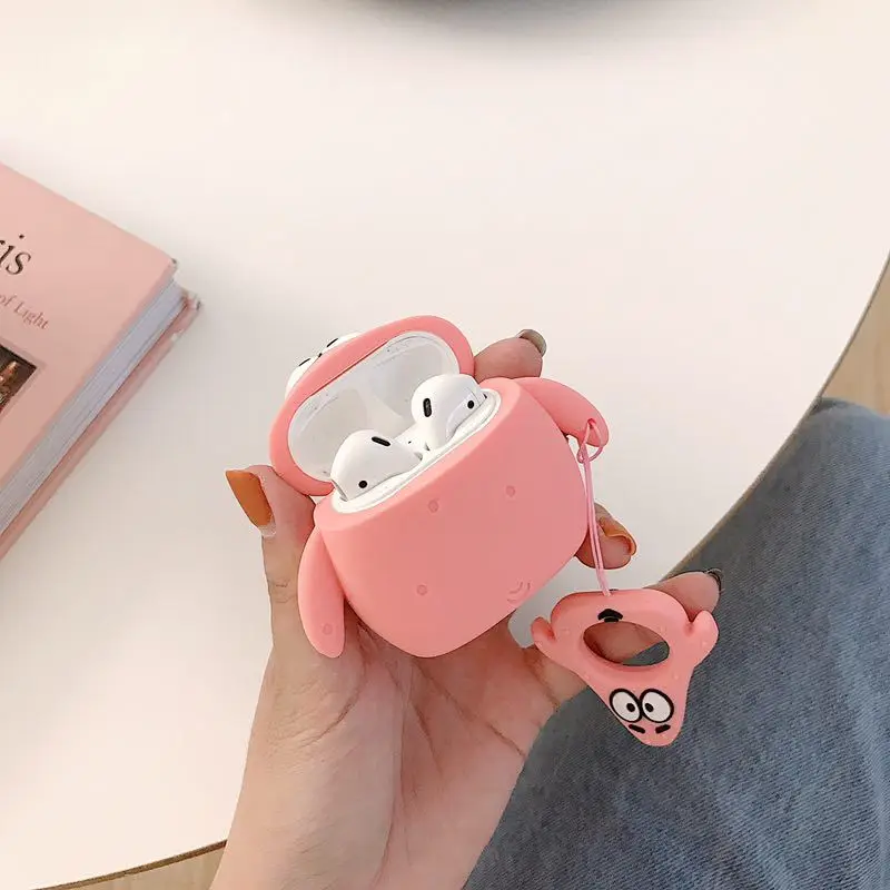 Чехол для наушников s для AirPods чехол 3D Милый Анти-осенний мультфильм для Apple Air Pods Защитная крышка для Earpods чехол для наушников кольцевой ремешок