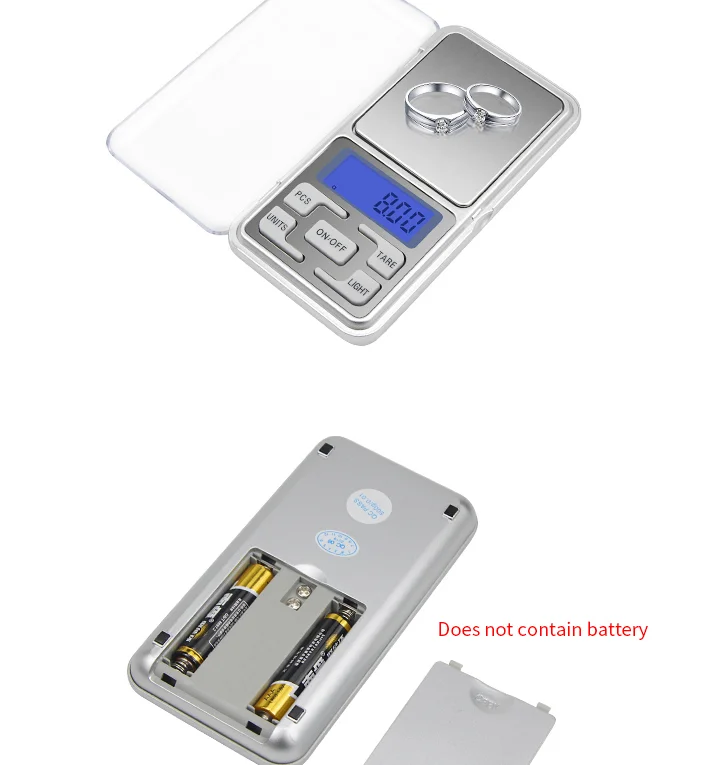 Electronic Balance Gram Digital Pocket Scale 500g 0.01g High Accuracy Backlight Electric Jewelry Weight Fo