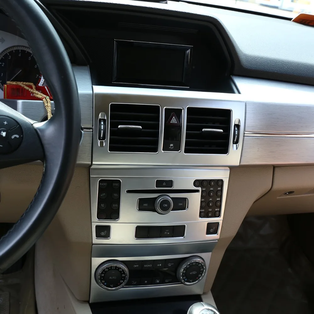 ABS хром для Mercedes benz GLK класс X204 2008-2012 Автомобильный Центр кондиционер вентиляционная рама отделка Аксессуары