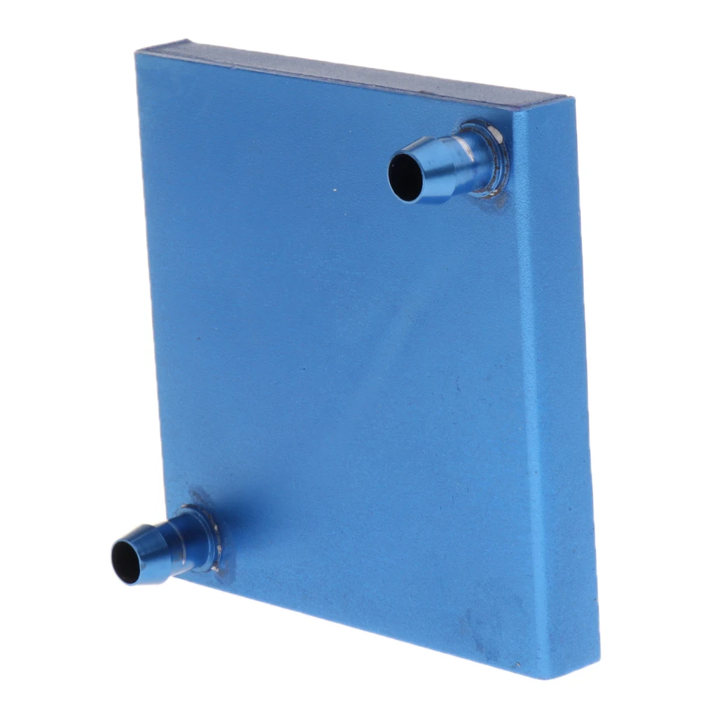 Aluminum Water Cooling Block Up for CPU Graphics Radiator Heatsink 80x80mm Blue