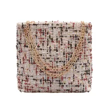 Женская новая модная универсальная нейлоновая сумка для девочек, Большая вместительная сумка-ведро через плечо с цепочкой