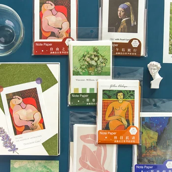 

31pcs Famous Painting paper Stickers For DIY Laptop Scrapbooking Graffiti Diary Label Stationery Decor Sticker 15 designs