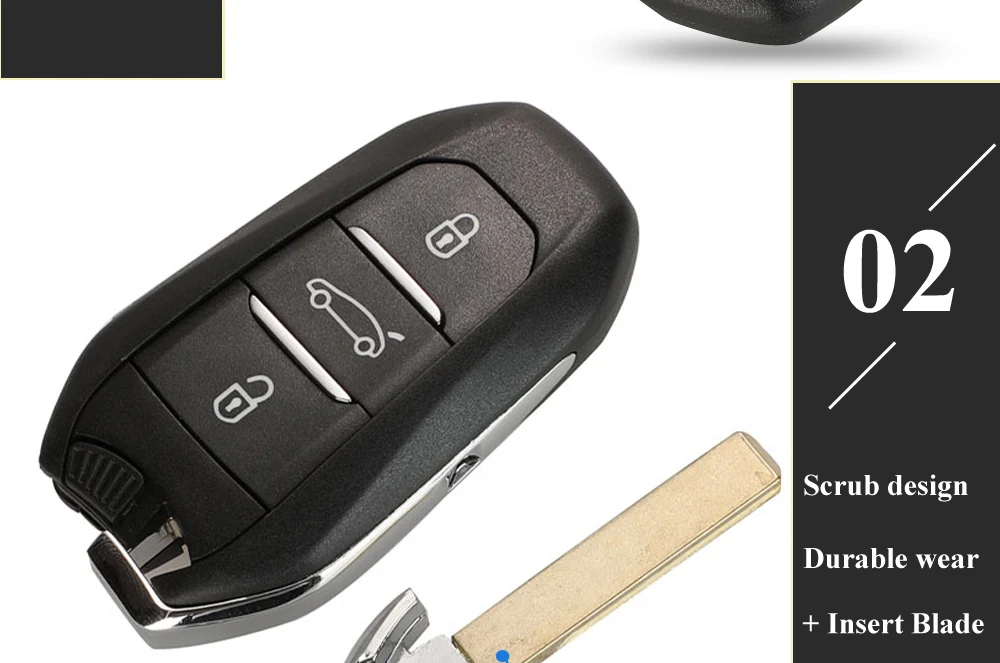 Jinyuqin HU83 смарт-ключ для peugeot 208 308 508 3008 5008 Citroen C4 DS4 DS5 аварийного ключа автомобиля дистанционного 433 МГц/434 МГц ID46 Hitag2