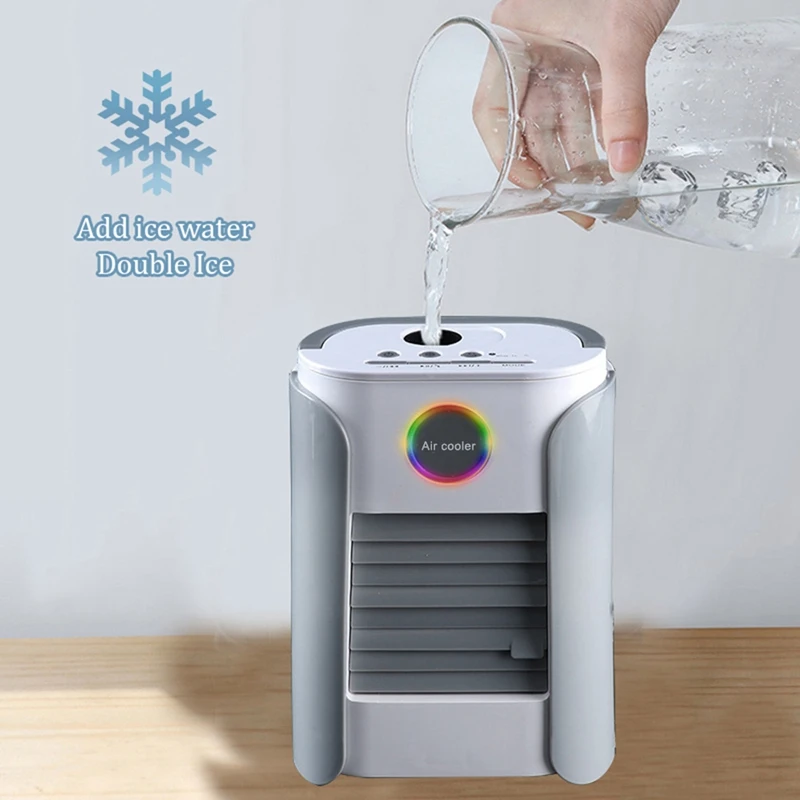 

Portable Mini Air Cooler Fan with Bluetooth Speaker Air Conditioner Fan Personal Space Cooler Air Cooling Fan for Home Office De