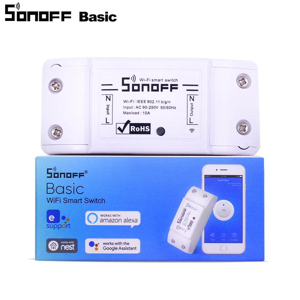  ITEAD Sonoff Basic Wifi Switch DIY Switch Wireless Remote Smart Home Automation Relay Module Contro - 4000183057917