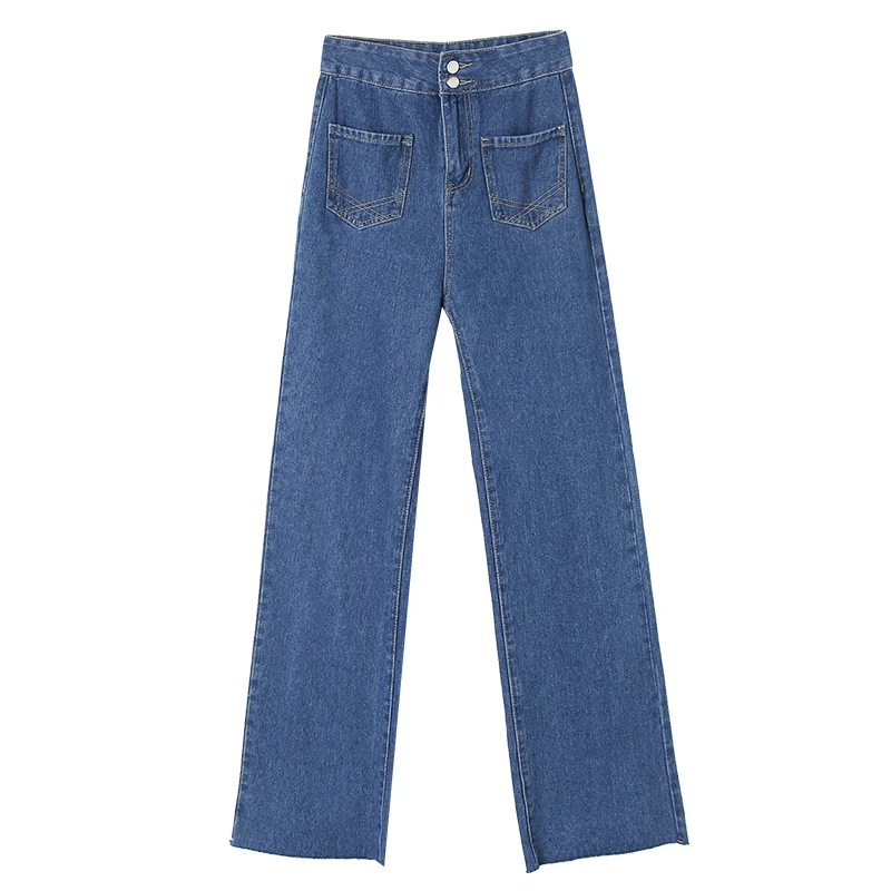 

Autumn New Loose And Thin Straight-Leg Pants 2020 Fashion All-Match High-Waisted Wide-Leg Jeans