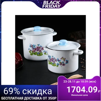 

A set of pots "Violet", 2 items: 3.5 l, 5.5 l