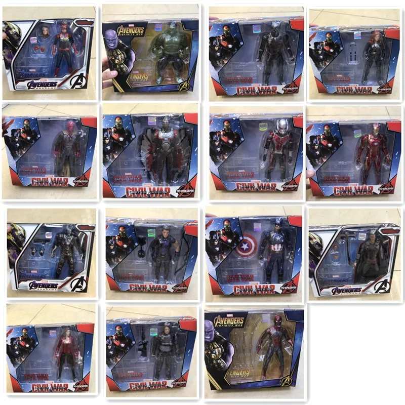 Skup 18cm Avengers nieskończoność wojny Thanos Hulk kapitan ameryka Captain marvel Iron Man figurka pcv ruchome kolekcja zabawki prezenty