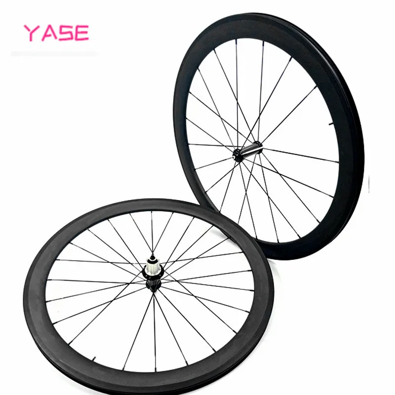 YASE 700c powerway R36 керамический подшипник опоры 1420 колеса велосипеда бескамерные 50x25 мм Углеродные шоссейные колеса 700c колеса углерода