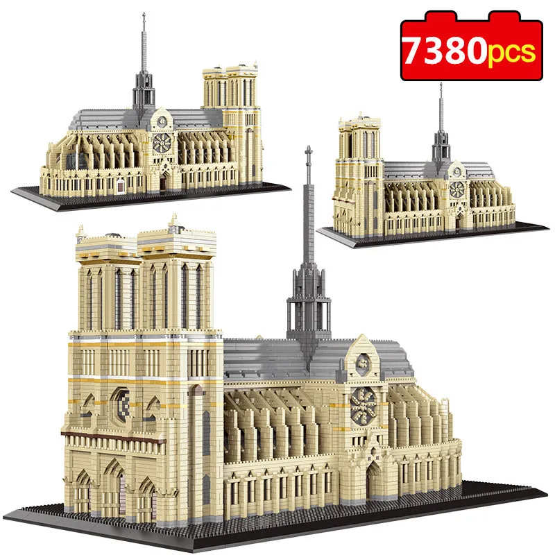 7380+PCS MINI Building Blocks City Architecture Land marks Notre Dame de Paris Bricks 3D Model Toys For Children Christmas Gift | Игрушки и