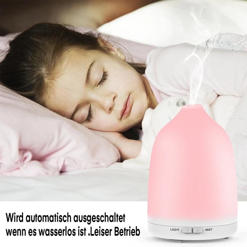 Mini Colorful Aroma Diffuser 120Ml Ultrasonic Atomizing Essential Oil Spreading Fragrance Aromatherapy Lamp EU Plug
