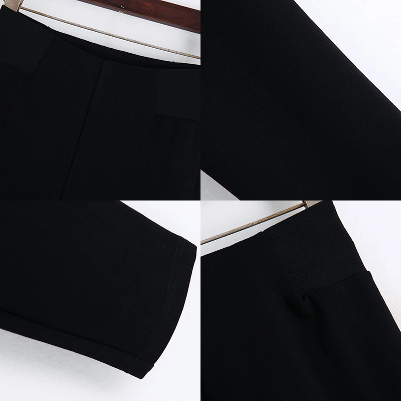 GCAROL Новинка женские, с высокой талией узкие брюки облегающие брюки; эластичные туфли из органической кожи черные брюки сезон осень-зима; новые женские базовые Идеальные брюки