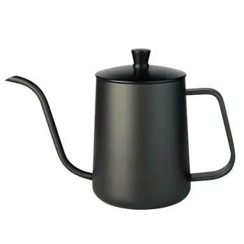 

Drip Kettle 600ml Coffee Tea Pot Non-stick Coating Food Grade Stainless Steel Gooseneck Drip Kettle Swan Neck Thin Mouth
