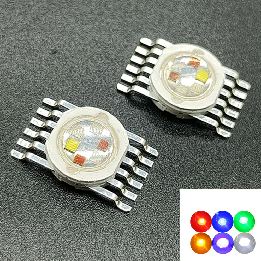 1-10 шт. RGBW (RGB + W Y UV) 6 Вт 9 12 15 светодиодный излучатель 21 диоды для сценического