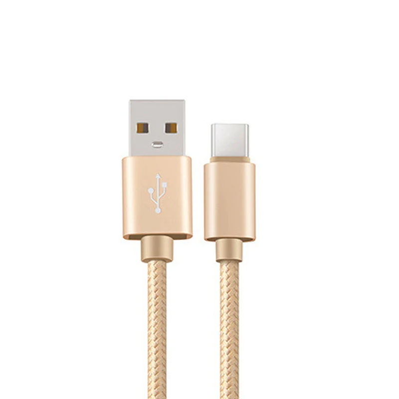 Gold Cafele type-c USB кабель 2A Быстрая зарядка нейлоновый переплет type C Usb строка данных для Xiaomi Mi9 huawei samsung Red rice Note оборудование - Цвет: Gold