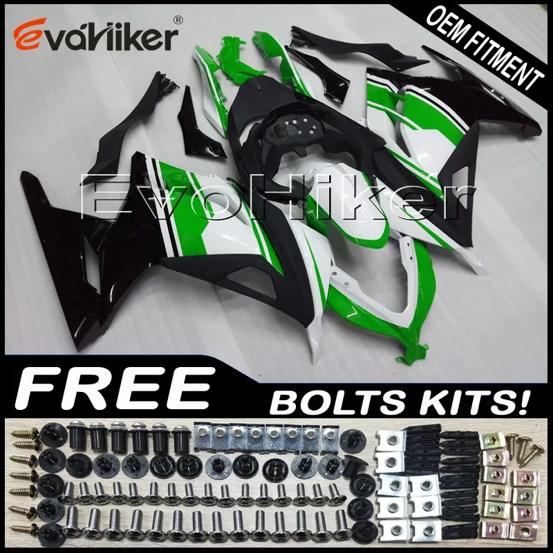 Капот мотоцикла на заказ для ZX300R EX300 2013- ABS мотор панели литья прессформы фиолетовый+ подарки - Цвет: L