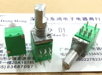 

10PCS 097 precision potentiometer double with switch B50K volume potentiometer with switch B503