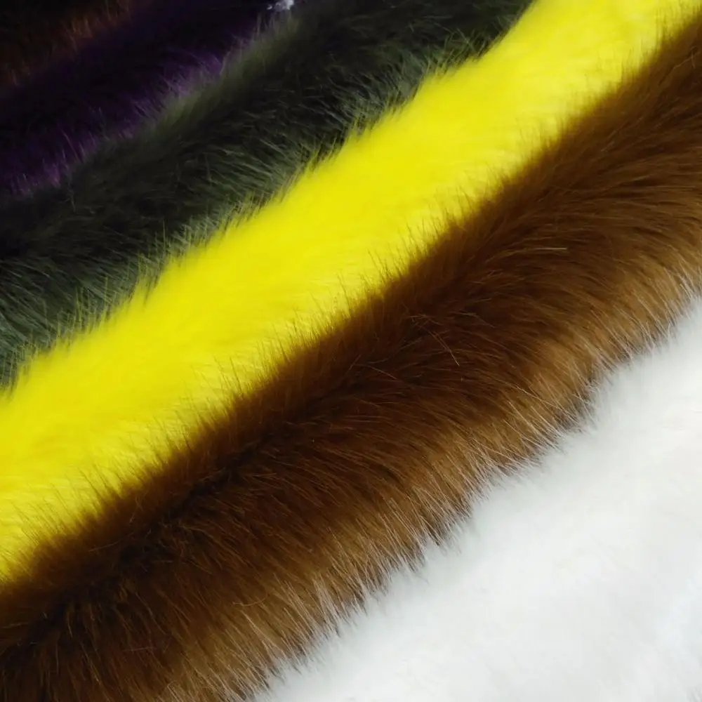 

Off-the-shelf 35 colors Fox fur grass 45mm plush fabric Faux fur clothing coat fabric