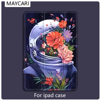 

Personality Astronaut Flowers Leather And PU Hard Back Case Cover Protective For iPad Air 2 3 Pro 11 12.9 10.5 inch Mini 2 3 4 5