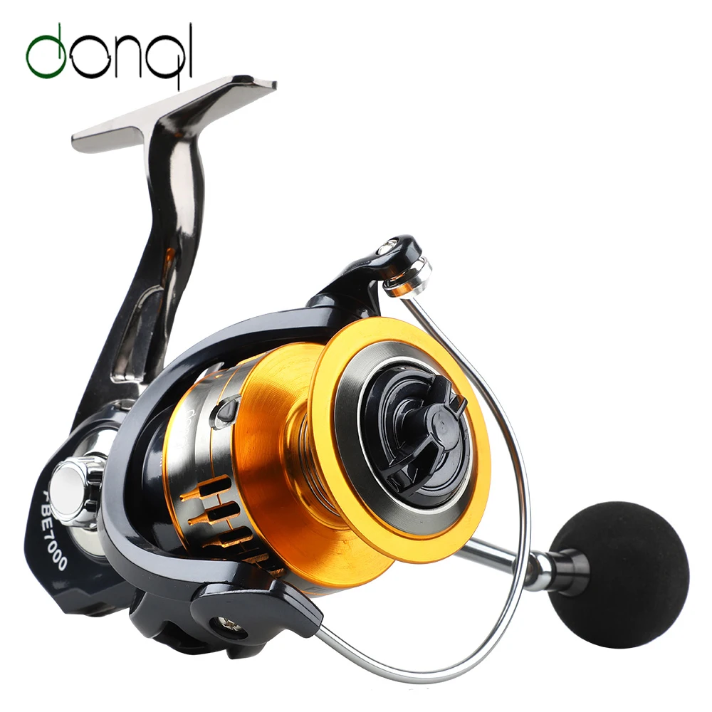 

DONQL Metal Spool Spinning Reel 8kg Max Drag Fishing Reels 6+1BB Ultra Smooth Powerful Alloy Casters Spinning Fishing Coil
