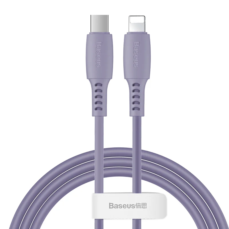 Baseus PD USB кабель для iPhone USB C для быстрой зарядки Lightning Кабель 18 Вт USB зарядное устройство кабель для iPhone 11 XR X Max шнур для передачи данных - Цвет: Purple PD Cable