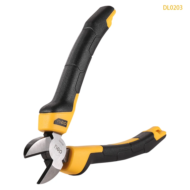 

Deli 6/7 Inch Diagonal Pliers Chrome Vanadium Steel Industrial Grade Hand Tools Electrician House Has Many Uses Equipment Repair