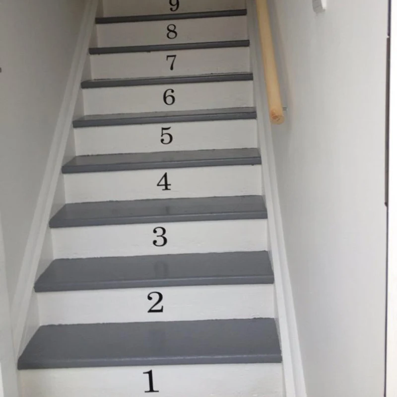 Numbers for Stairs Stairway Number Stickers Stair Riser Decals Stair Floor Number Vinyl Sticker Decal Mural Home Decor (1)