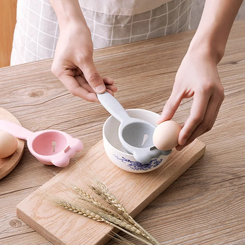 1PC 17.5*6.5cm Plastic Egg Separator White Yolk Sifting Home Kitchen Dining Cooking Gadget New