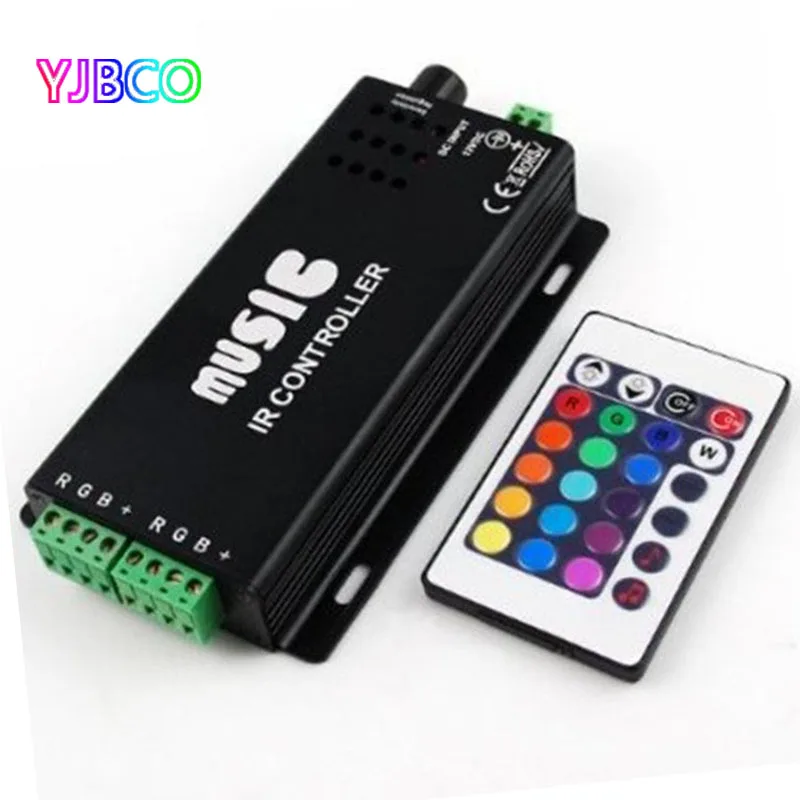 

24 Keys music controller IR remote RGB controller Sound Sensitive for 5050 3528 led strip light lamp DC12-24V