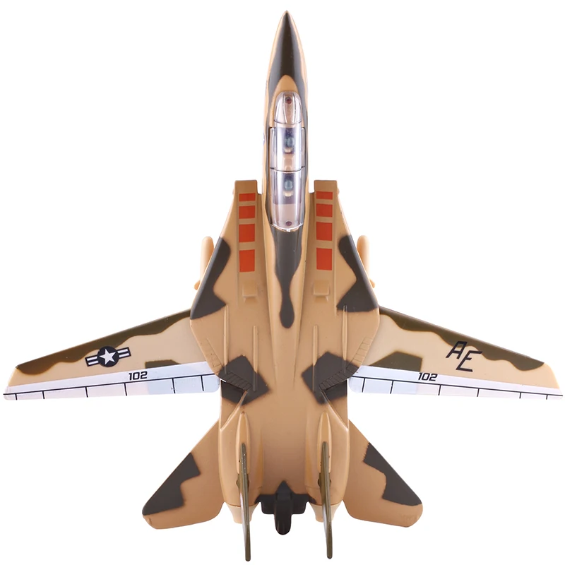 Распродажа, F-14 модель из сплава панды, литье под давлением, оттягивающаяся назад Модель, детские складные бойцовские украшения
