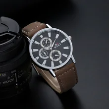 SOXY Мужские кварцевые часы с кожаным ремешком, черные большие мужские часы с циферблатом из нержавеющей стали, модные повседневные Брендовые спортивные наручные часы