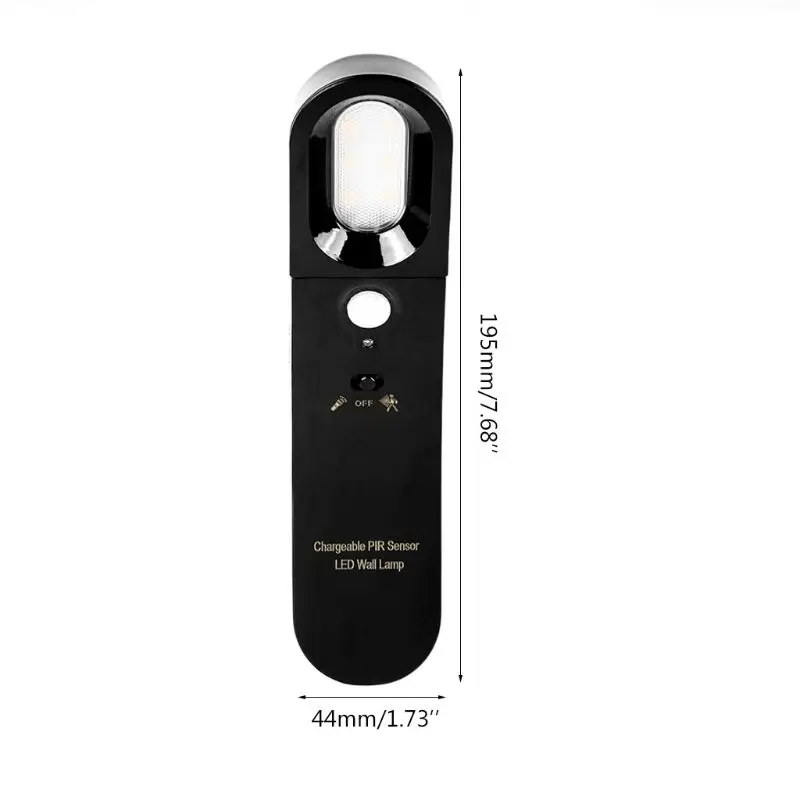 Настенный светильник с USB датчиком движения, индукция человеческого тела, регулируемая прикроватная лампа