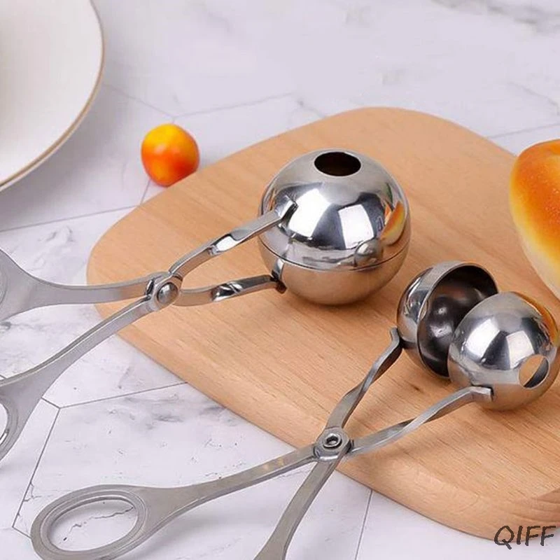 Meatball Совок мяч производитель, 2 шт. нержавеющая сталь мясной мяч щипцы