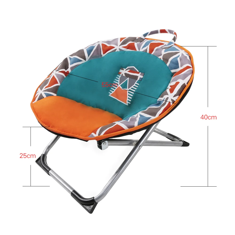 

Pet Bed Dog Cat Professional Folding Pets Puppy Mini Saucer Moon Chair Round Seat Adopt for Soft Durable Canvas Two Size