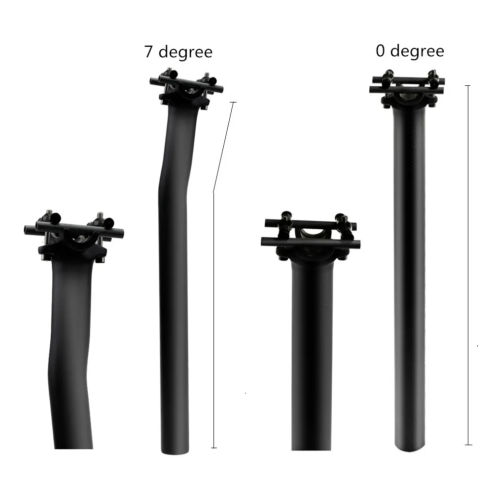 

EC90 Carbon Fiber Lightweight Seat Tube Highway Bicycle Seat Post Carbon Fiber Seat Tube 7-Degree Mountain Bike Seat Pole Seat T