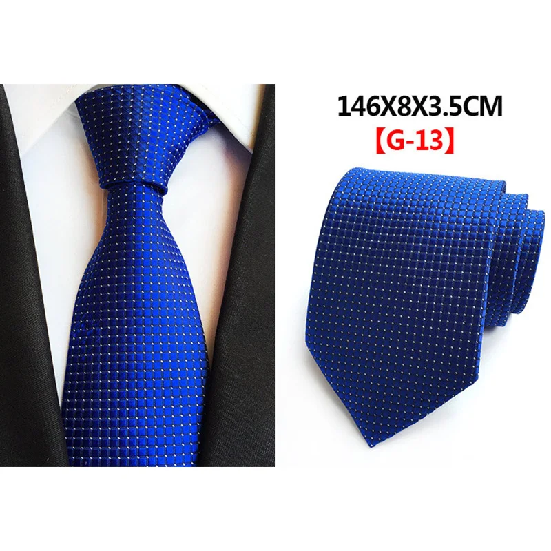 8cm Formal Tie Striped Solid Jacquard Necktie checkered For Men Business Wedding Ties neck ties