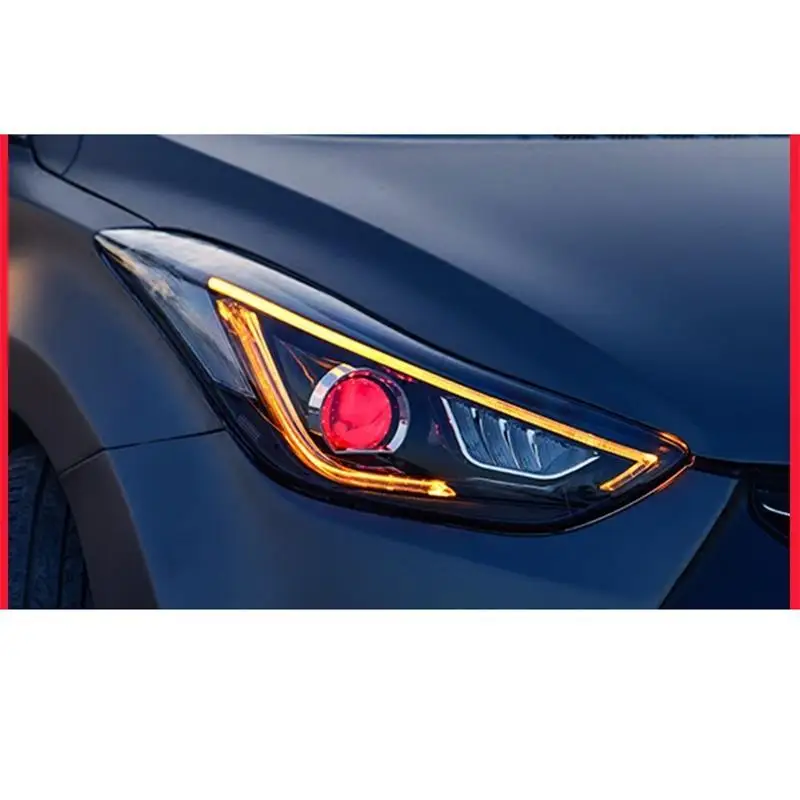 Luces Para авто аксессуары дневные ходовые Автомобильные светодиодные фары Задние Автомобильные фары в сборе 12 13 14 15 16 для hyundai Elantra